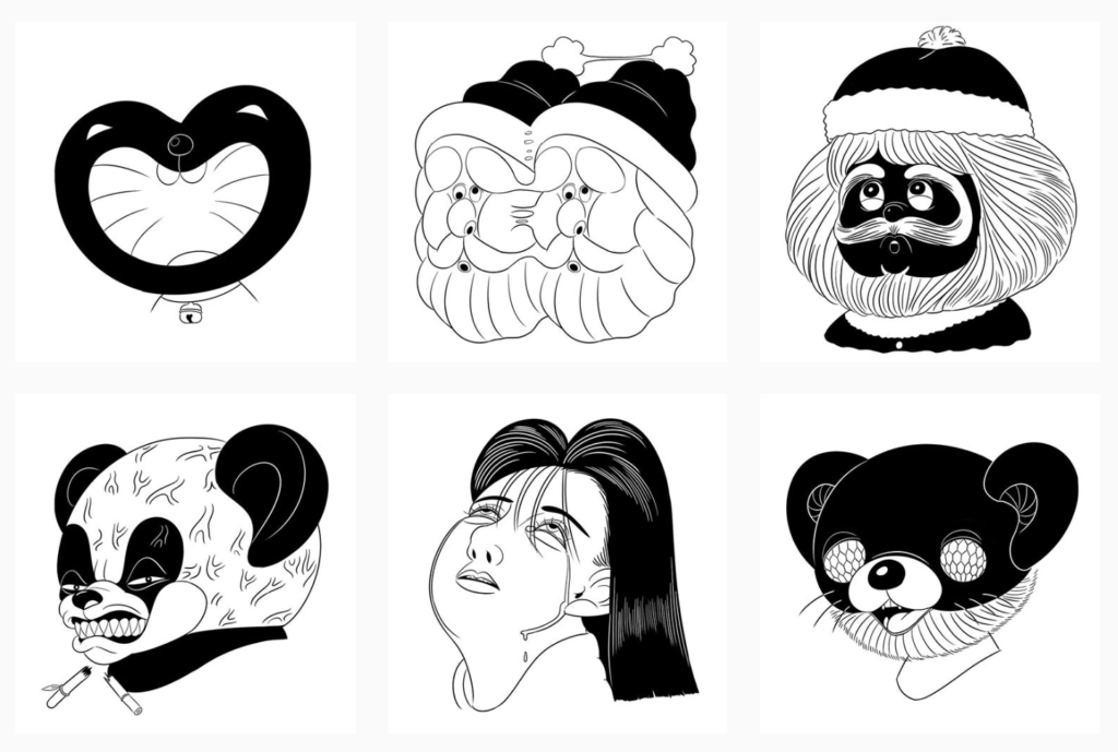 Instagram投稿イラスト。毎日一枚絵を更新している。